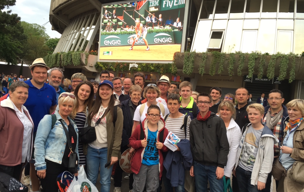 photo de groupe à Roland Garros, le 26 Mai 2016