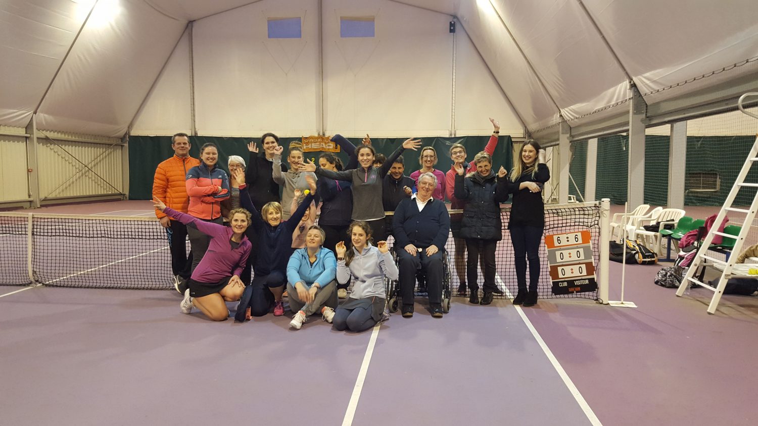 photo des participants Crespin-Maubeuge et Préseau - Raquette FFT - Mars 2017